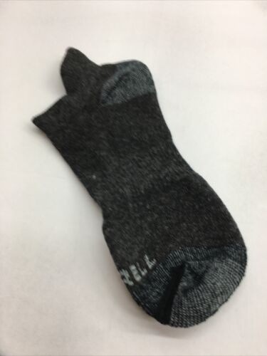 Merrell Mens Wool Blend Cushioned Hiker Athletic Socks Charcoal Sm/M - 3 PACK