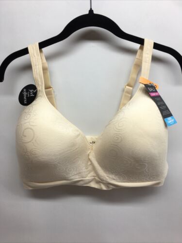 Bali Bra Comfort Revolution Wire-Free Bra Light Beige Swirl DF3463 Size 40DD