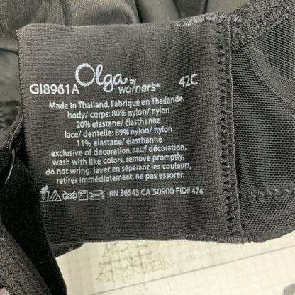 Olga GI8961A Cloud 9 Underwire 2-Ply Minimizer Bra Black GI8961A Soft Size 42 C