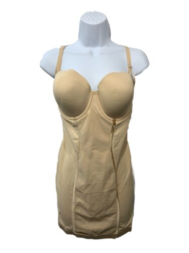 Maidenform Convertible Full Slip Easy Up Strapless Control FL2304 Nude Size 36D