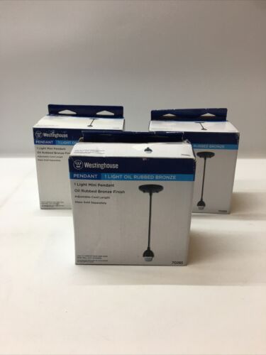 Westinghouse Lighting 7028500 Single-Light Mini-Pendant Kit Oil-Rubbed  Lot Of 3