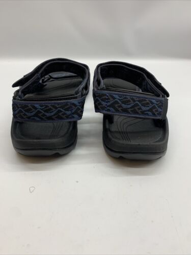 Teva Men's Hurricane 4 Hook+Loop Sport Sandal Black/Blue 1093379 Open Toe Size 8