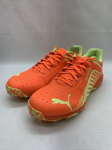 Puma 22 Fh Rubber Shoes Vibrant Orange/Green 106713-04 Athletic Size 11 Lace-up