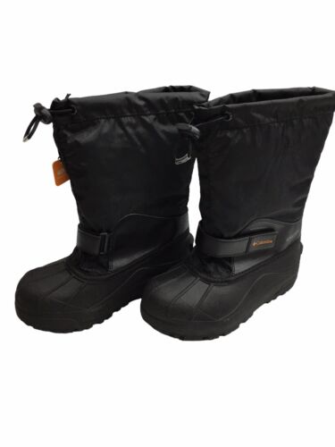 Columbia Youth Powderbug Forty Boots Black Waterproof 400g Insulation Size 3