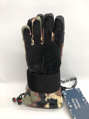 Ski Gloves Snowboard Gloves Camo Devembr Waterproof With Wrist Guards Size Small