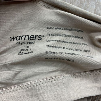 Warners Women's Play It Cool Wirefree Contour Bra With Lift RN3281A Size 38B