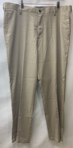 Mens Dockers Easy Khaki Classic Fit Stretch Flat Front Long Pants Size 40x36 Tan