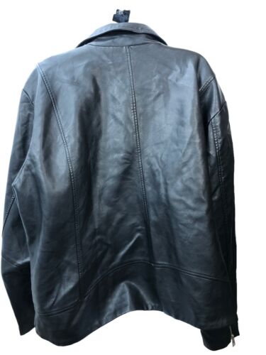 Levi's Ladies' Faux Leather Motorcycle Bike Jacket Black Long Sleeve Size 3XL