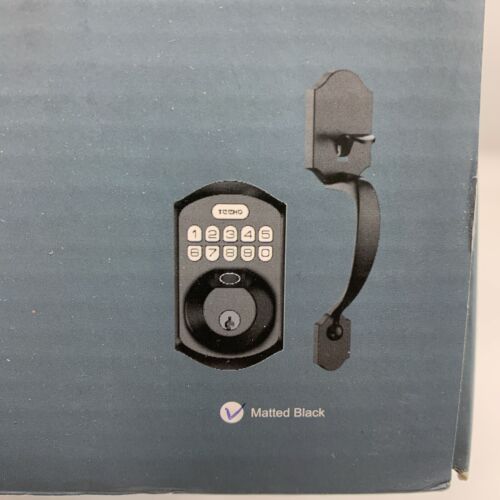 TEEHO TE002H Digital Fingerprint Keyless Entry Door Lock With Handle Matte Black