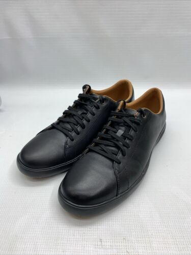 Cole Haan Men Grand Crosscourt Shoe Lace-up Sneaker Black Leather C26655 Size 9M