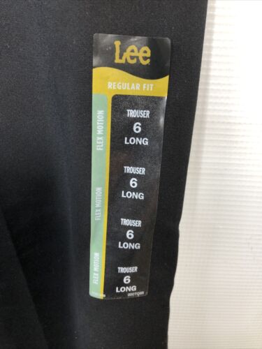 Lee Women's Ultra Lux Comfort Long Pants Black 104633201 Size 6 with Flex Motion