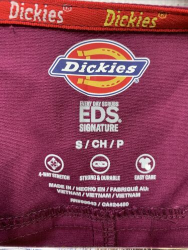 Dickies EDS Signature Men's V-Neck Scrub Top Shirt 81906 Short Sleeve Size S