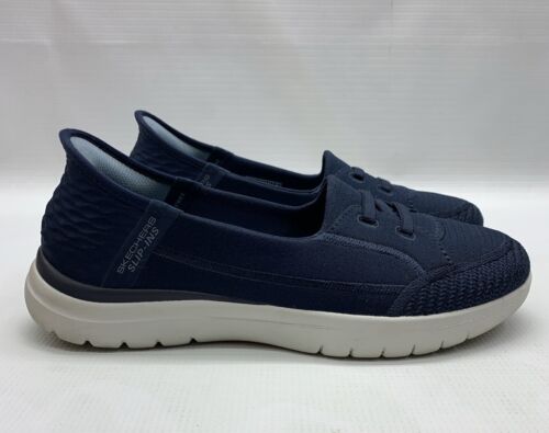 Skechers On The Go Slip-Ins: Flex-Top Notch Women's Slip On Size 7 Navy Blue