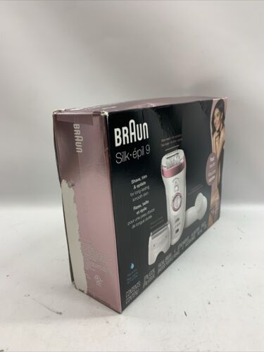 Braun Epilator Silk-épil 9 9-880, Facial Hair Removal, Wet & Dry Cordless White