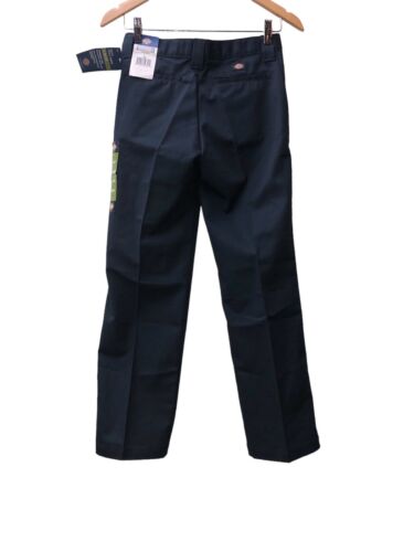 Dickies QP873CH Boys' Dark Navy Slim Straight Long Pant Size 12 with Pockets