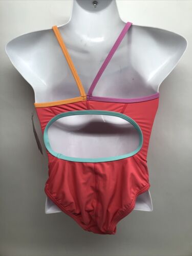 Speedo Eco Flex One Piece Swimsuit Womens Swimwear Size 8 Coral Paradise 17-1746