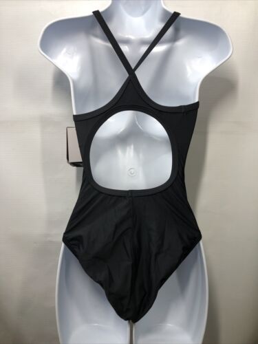 TYR Women's Tyreco Solid Diamondback Swimsuit Size 30 Black Swimwear DSOL1A