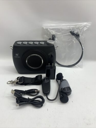 WIinBridge S96 25W Wireless Voice Amplifier w/Two Bluetooth Headset Microphone