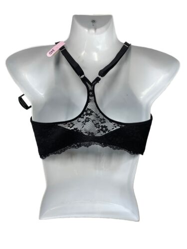 Maidenform One Fab Fit Pure Genius Underwire Lace T-Back Bra 07112 Black Sz 34D