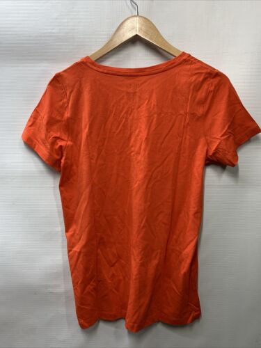 Hue Women Short Sleeve Scoop Neck Sleep Tee Short Sleeve Spicy Orange Size Small