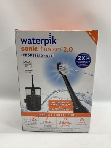 Waterpik Sonic-Fusion 2.0 Professional Flossing Toothbrush, Electric Brush Black