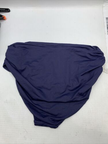 MSRP $54 Anne Cole High Waist to Fold Over Bikini Bottom Navy Size XL MYMB36001