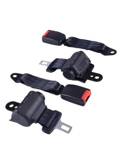 2 PCS Universal Retractable Golf Cart Seat Lap Belts for EZGO/Yamaha/Club Car