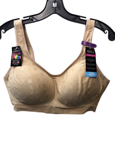 Bali 3488 Comfort Revolution Shaping Wirefree T-shirt Bra Beige Size XXL Opaque