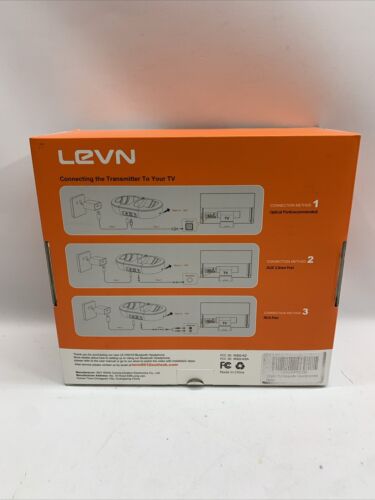 LEVN LE-HS018 Black Wireless Bluetooth Over Ear Headphones Headset TV Watching