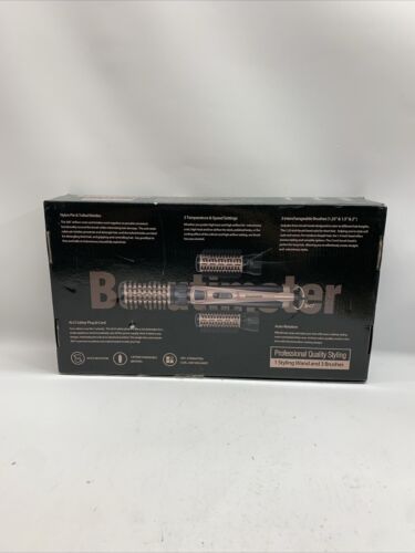 Beautimeter Rotating Hot Air Brush, w/ 3 Interchangeable Brushes 3 Heat Settings