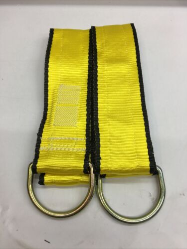 GIBBON GRIP 3ft ANSI Fall Protection Choker Cross Arm Strap Anchor Yellow 2 pack