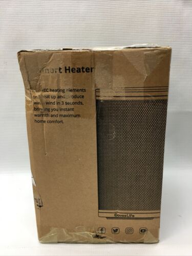 GoveeLife Smart Space Heater 1500W Wi-Fi App Voice Remote Portable H7135101