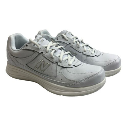 New Balance Women's 577 White WW577WT Walking Shoes Size 8 Lace-up Sneaker