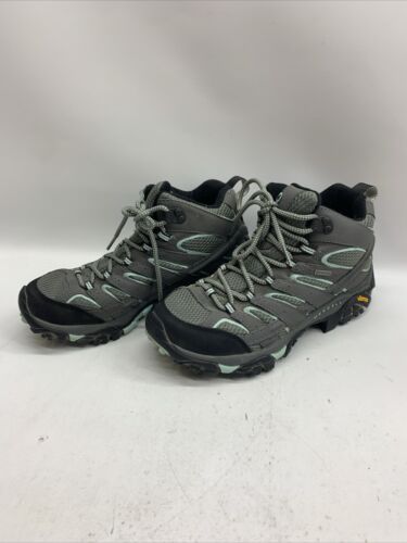 Merrell Women's Moab 2 Mid Gore-tex Hiking Boot Grey Sedona Sage Lace-up Size 8