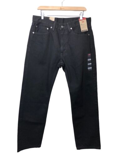 Levi's 505 Men's Regular Fit Straight Jean Classic Long Pants Size 34x30 Black