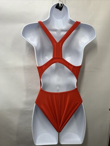 Speedo Pro LT Lifeguard Flyback One Piece Swimsuit Red Women’s Swimwear Size 30