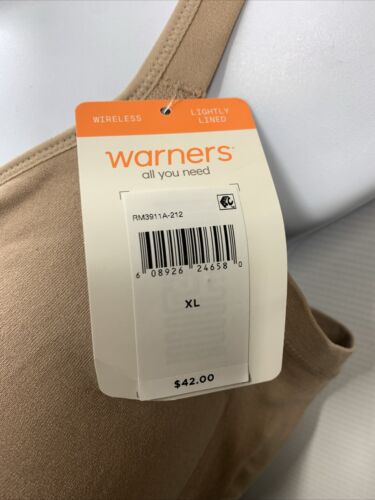 Warner's RM3911A Easy Does It No Bulge Wirefree Contour Bra Lightly Line Size XL