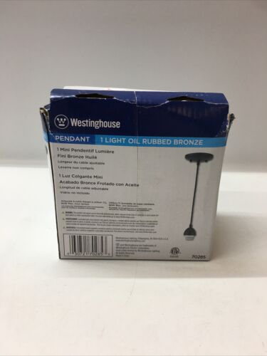 Westinghouse Lighting 7028500 Single-Light Mini-Pendant Kit Oil-Rubbed  Lot Of 3