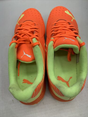 Puma 22 Fh Rubber Shoes Vibrant Orange/Green 106713-04 Athletic Size 11 Lace-up