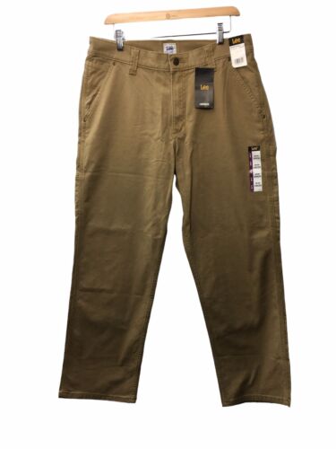 Lee Men's Legendary Workwear Loose Fit Carpenter Dark Khaki Jeans Size 34x30