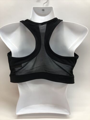 Yvette | Women's Zip Closure Sports Bra Medium E100085A for Gym & Training Black