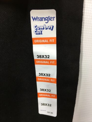 Wrangler Men's Cowboy Cut® Pants Original Fit Shadow Black Jeans 13MWZWK 38x32