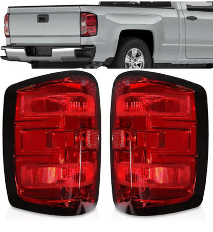 Board Road LED Tail Lights Assembly 12V Red For 2014-2018 Chevy Silverado 1500