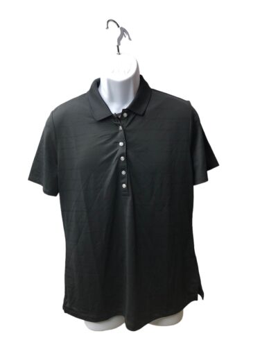 Callaway Opti-Dri Womens Polo Shirt L Large Golf Short Sleeve CGW437SU Black CB