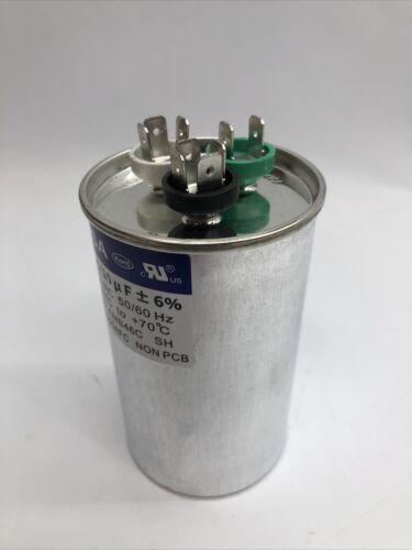 CBB65B Vexunga Dual Run Capacitor 50/10 MFD +/- 6% 370V/440VAC 50/60Hz Non-PCB