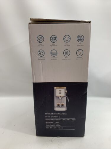 Gevi Espresso Machine 20 Bar High Pressure Compact Espresso Machines GECME022