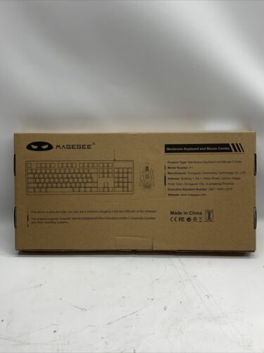 Magegee Gaming Keyboard (K1) and Mouse (G6S) Combo Set: Wired Backlight White