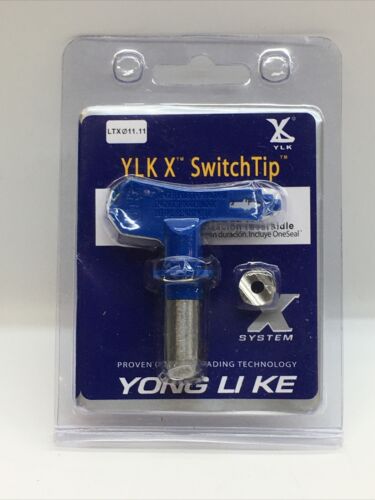 YLK SwitchTip LTX 11.1 REVERSIBLE Spray Tip Precise Boutique Nozzle H112C BLUE