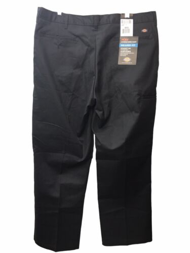 Dickies Men's Relaxed Fit Double Knee Pant Straight Leg WP859BK Black Size 38x30