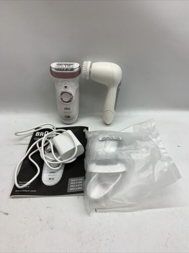 Braun Epilator Silk-épil 9 9-880, Facial Hair Removal, Wet & Dry Cordless White